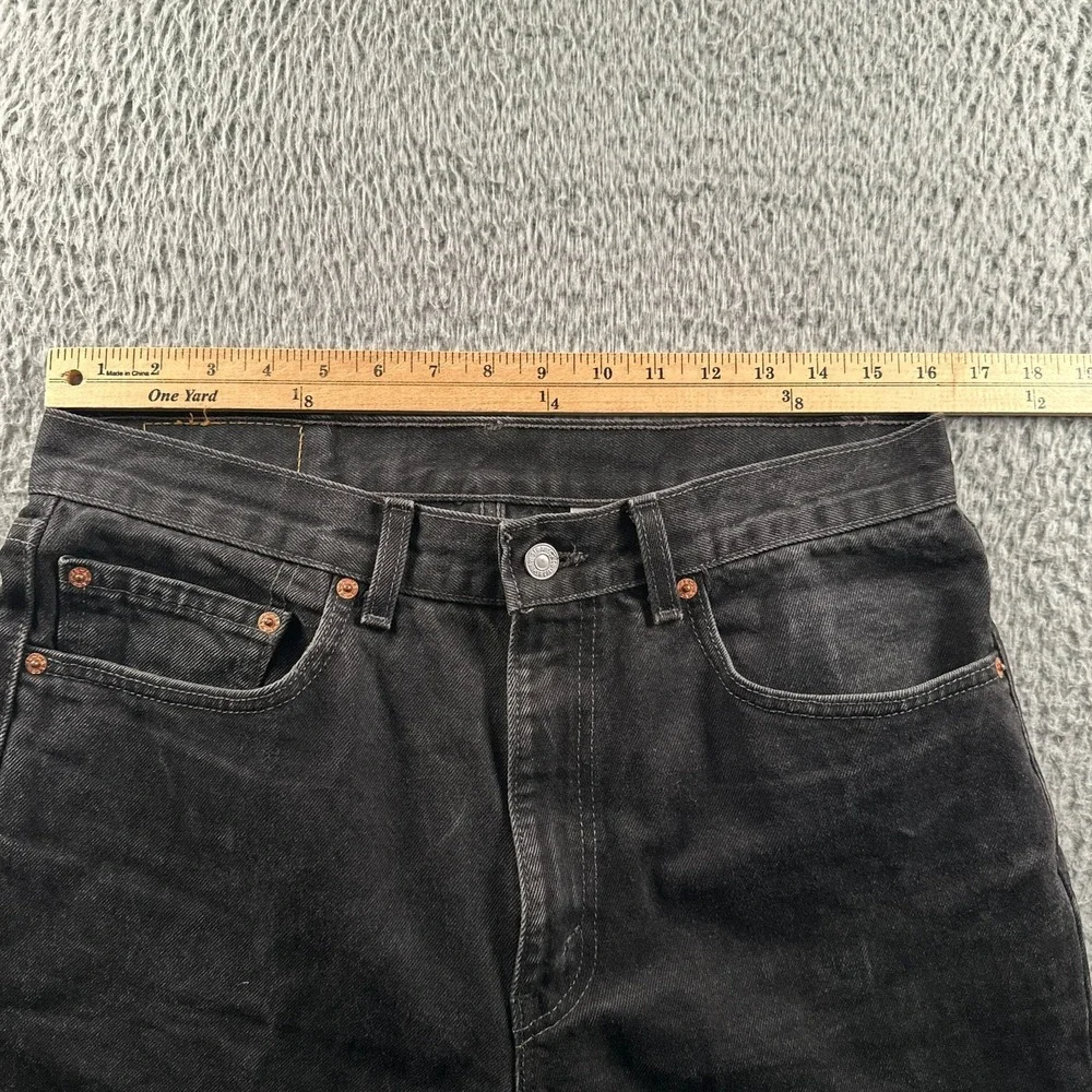 Vtg '99 Levis 550 Jeans Mens 34x32(32x32 Fit) Relaxed Fit Black Straight Leg USA